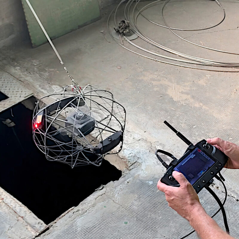 Confined Spaces Inspection with Drones - Silos and Tanks - MORINO S.R.L.